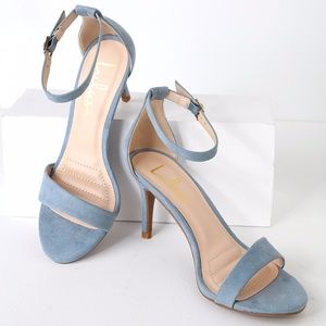 Lover Slate Blue Suede Ankle Strap Heels Lulus